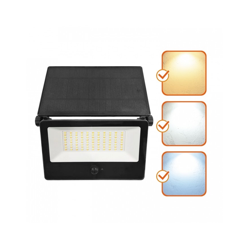 LED päikese-reflektor liikumisanduriga NCS G2 LED/30W/3,7V 3000/4000/6500K IP54 5200 mAh