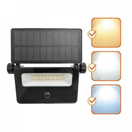 LED-päikesereflektor liikumisanduriga NCS G2 LED/10W/3,7V 3000/4000/6500K IP54 1800 mAh