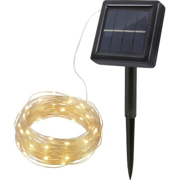LED-päikesetoitega dekoratiivne valguskett 3,7 V 800 mAh 22 m