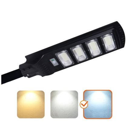 Hämardatav LED-päikesepaneeliga tänavavalgusti anduriga URBI LED/11W/3,2V 6500K 15000 mAh IP54 + kaugjuhtimispult