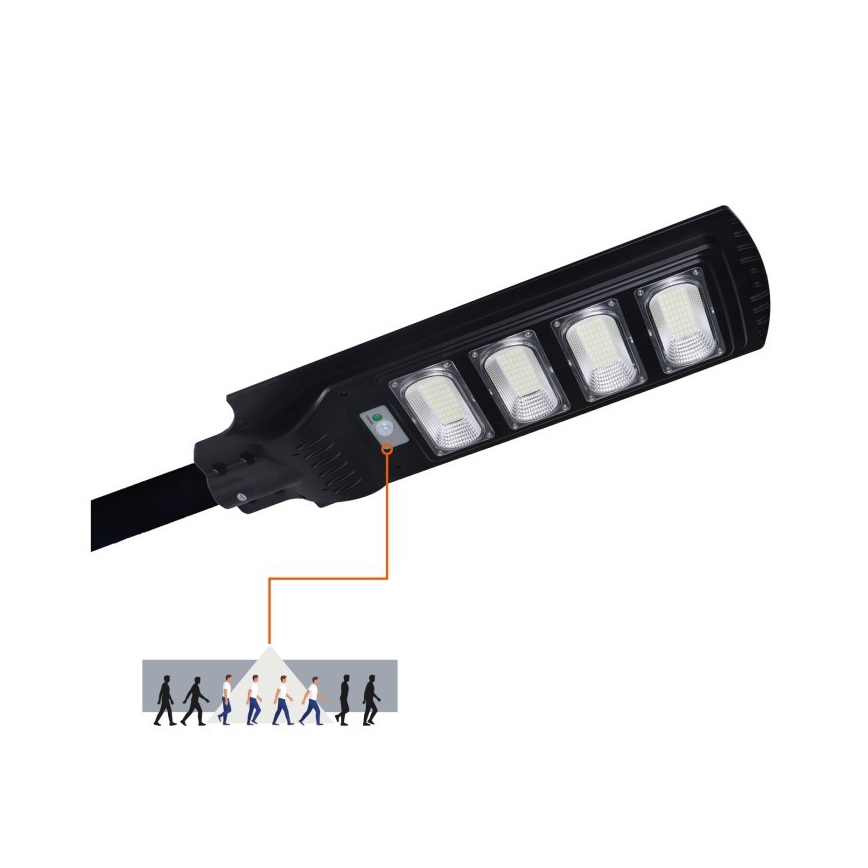 Hämardatav LED-päikesepaneeliga tänavavalgusti anduriga URBI LED/11W/3,2V 6500K 15000 mAh IP54 + kaugjuhtimispult