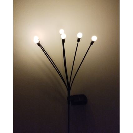 LED päikesevalgusti 6xLED/1,2V 300 mAh IP44 must