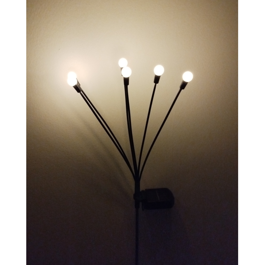 LED päikesevalgusti 6xLED/1,2V 300 mAh IP44 must