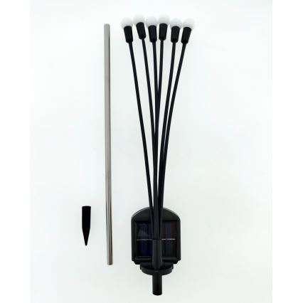 LED päikesevalgusti 6xLED/1,2V 300 mAh IP44 must
