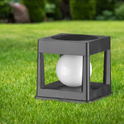 LED päikesevalgusti CUBO LED/3,7V 1200 mAh IP44 must