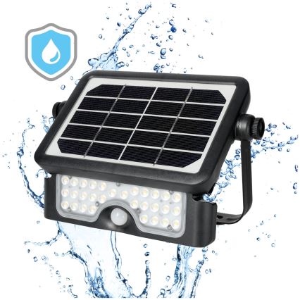 LED päikeseenergia prožektor anduriga LED/5W/3,7V 4000K IP65 3000 mAh