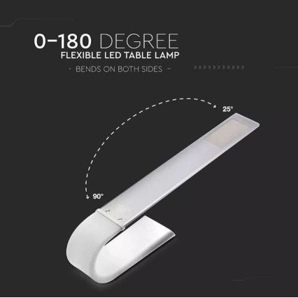 LED Paindlik hämardatav laualamp LED/6,5W/5V 2000 mAh 3000K/4500K/6000K