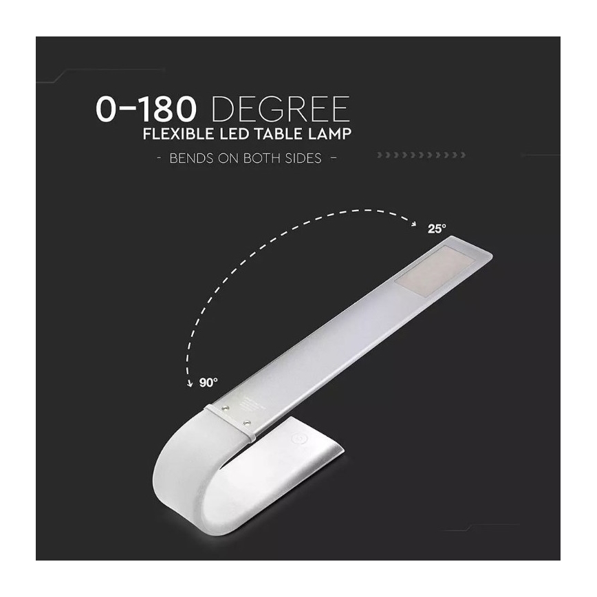LED Paindlik hämardatav laualamp LED/6,5W/5V 2000 mAh 3000K/4500K/6000K