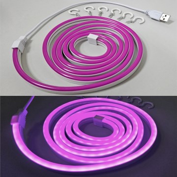 LED Paindlik riba NEON LED/5V USB 1,8 m lilla