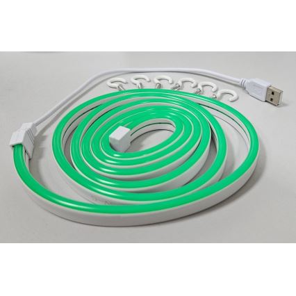 LED Paindlik riba NEON LED/5V USB 1,8 m roheline
