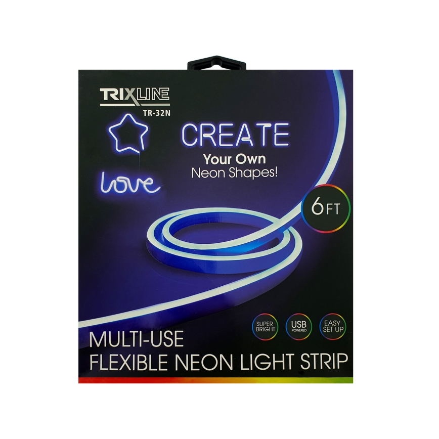 LED Paindlik riba NEON LED/5V USB 1,8 m sinine