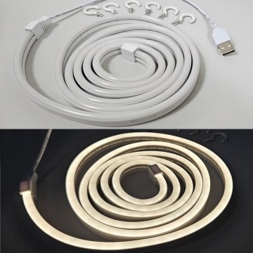 LED Paindlik riba NEON LED/5V USB 1,8 m valge