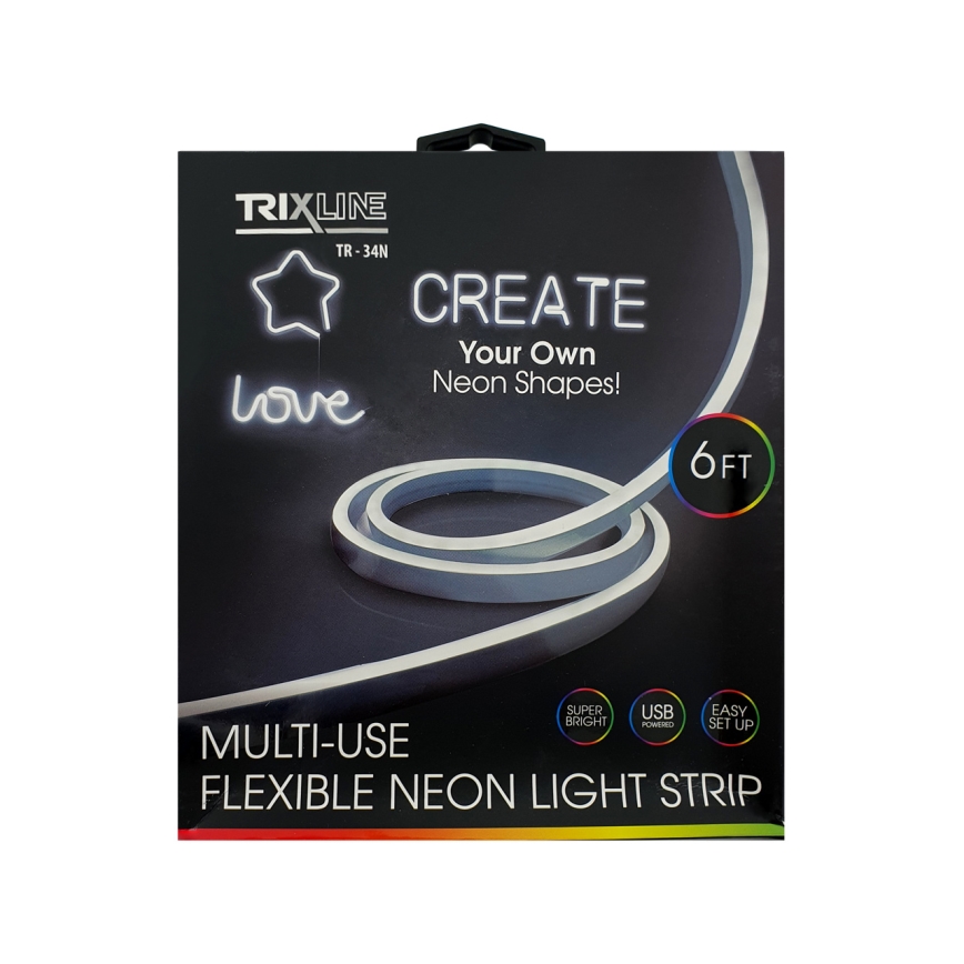 LED Paindlik riba NEON LED/5V USB 1,8 m valge