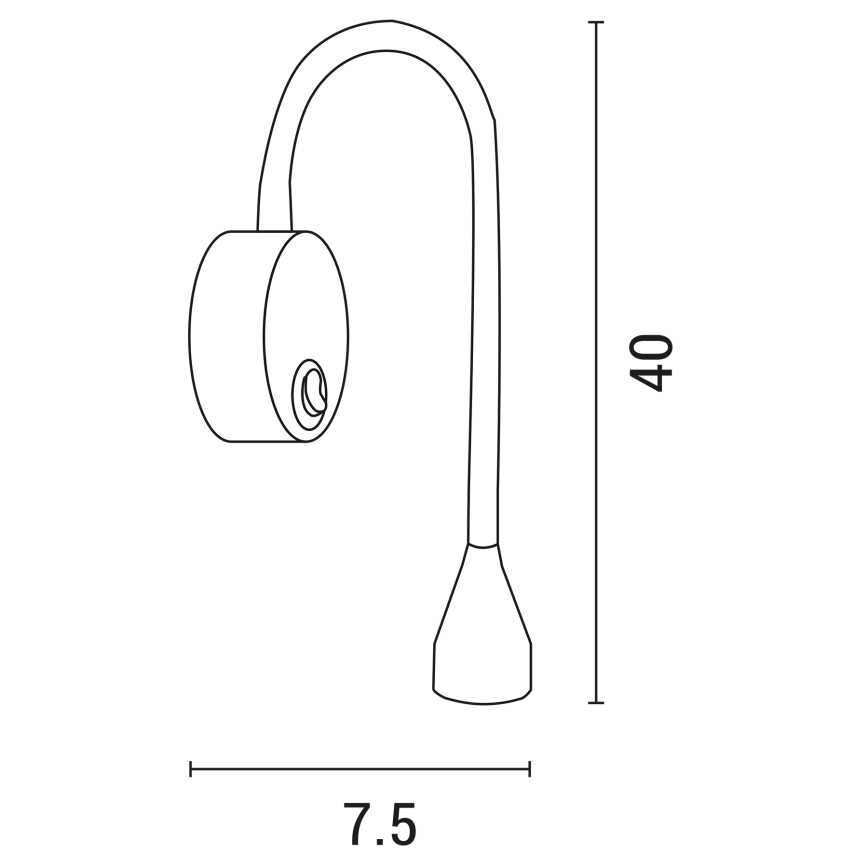 LED Paindlik väike lamp IONAS LED/3W/230V 3000K valge