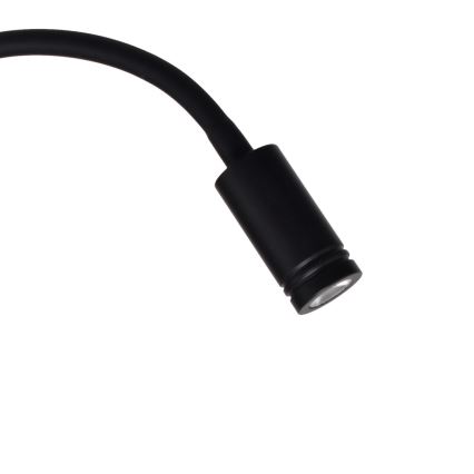 LED Paindlik väike seinalamp BASE 1xLED/8W+1xLED/2W/230V must/hõbedane
