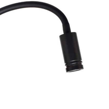 LED Paindlik väike seinalamp BASE 1xLED/8W+1xLED/2W/230V must/hõbedane