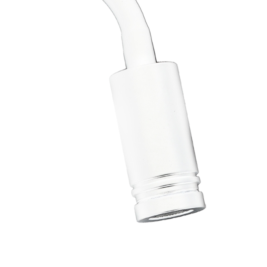 LED Paindlik väike seinalamp koos USB BASE 1xLED/8W+1xLED/2W/230V valge/hõbedane
