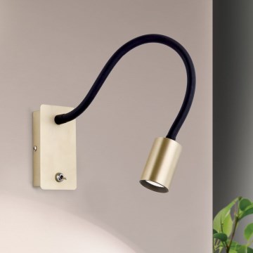 LED Paindlik väike seinalamp KURT LED/5W/230V kuldne