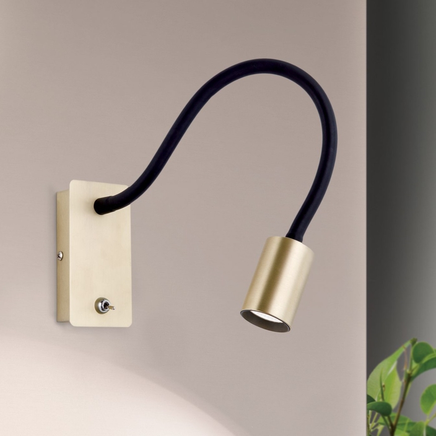 LED Paindlik väike seinalamp KURT LED/5W/230V kuldne