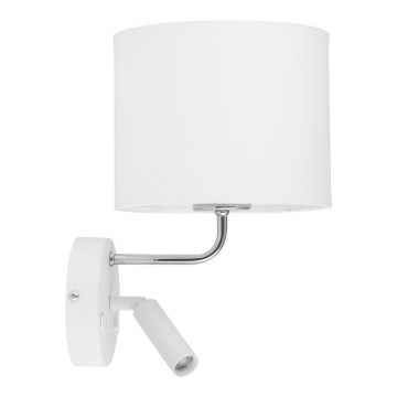 LED Paindlik valgusti RICHI 1xE27/15W/230V + LED/3W/230V valge