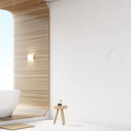 LED-painduv seinavalgusti USB-iga BASE LED/8W+LED/2W/230V valge