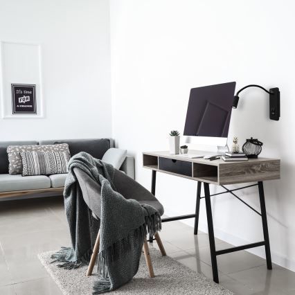 LED-painduv seinavalgusti USB-pordiga BASE LED/8W+LED/2W/230V must