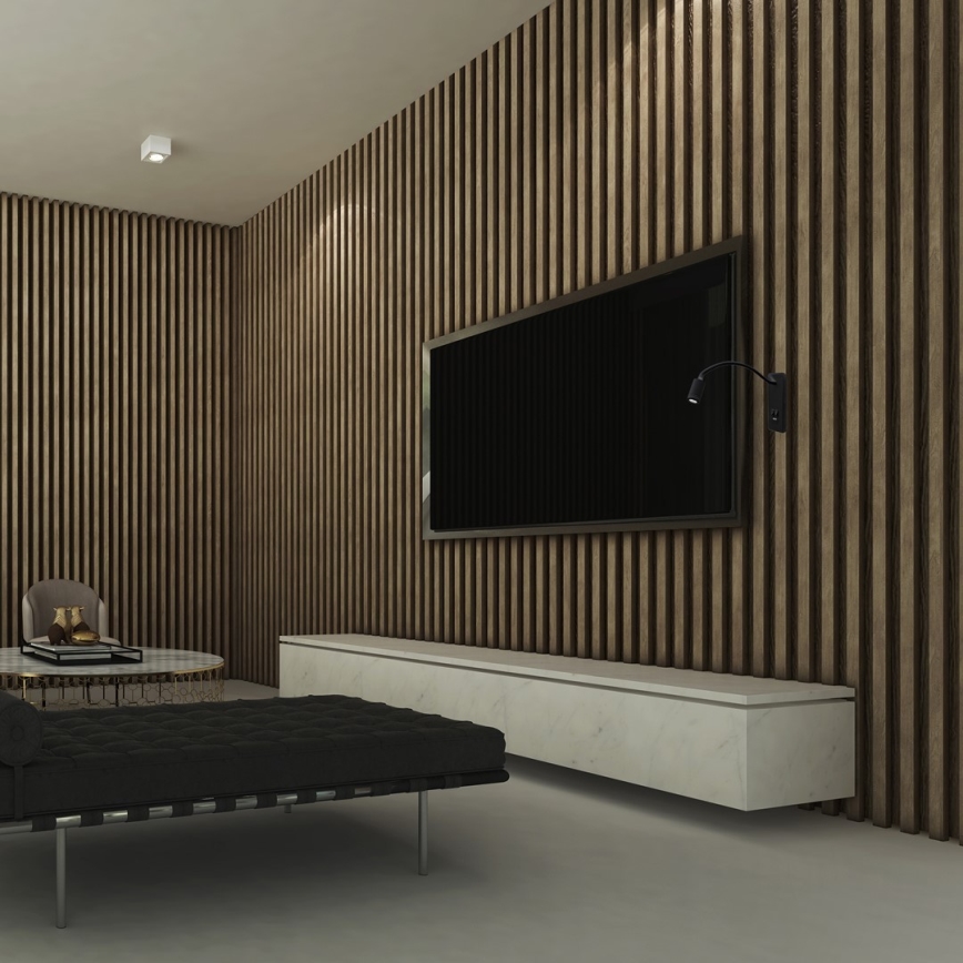 LED-painduv seinavalgusti USB-pordiga BASE LED/8W+LED/2W/230V must