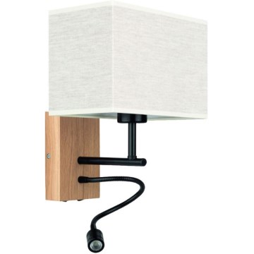 LED-painduv valgusti BOHO 1xE27/25W + LED/1W/230V tamm