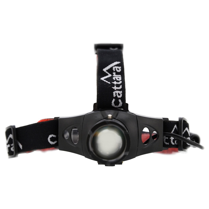 LED Pealamp LED/3W/3xAAA IP44 must/punane