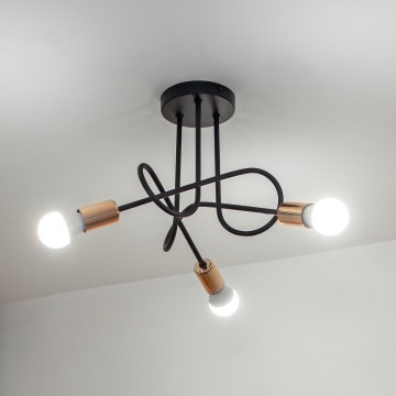 LED pealepandav lühter OXFORD 3xE27/15W/230V must