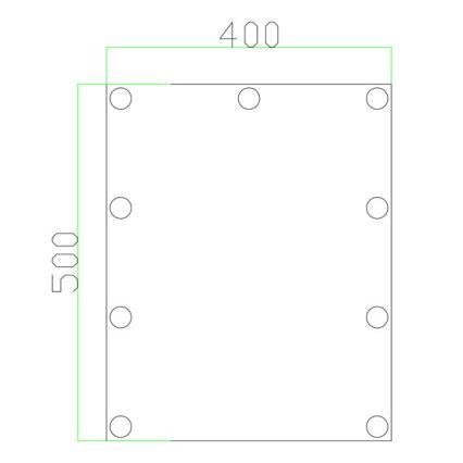 LED Peegel koos valgustusega 9xLED/1W/230V 3000/4000/6000K 50x40 cm IP44