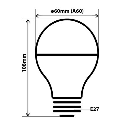 LED  Peegelsfäärilise korgiga pirn DECOR MIRROR A60 E27/8W/230V 4200K kuldne