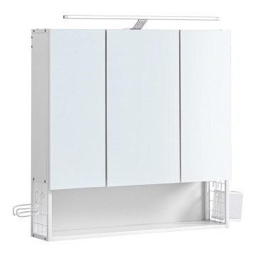 LED-peegliga vannitoakapp SKY 70x70x16 cm 230V valge