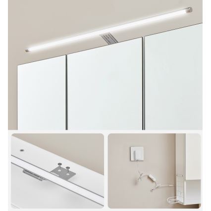 LED-peegliga vannitoakapp SKY 70x70x16 cm 230V valge