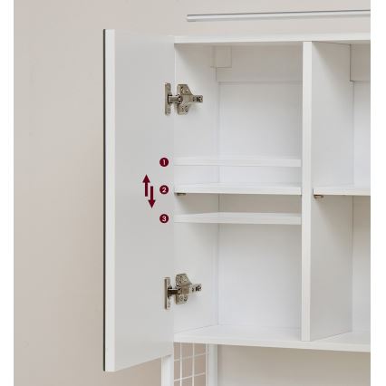 LED-peegliga vannitoakapp SKY 70x70x16 cm 230V valge