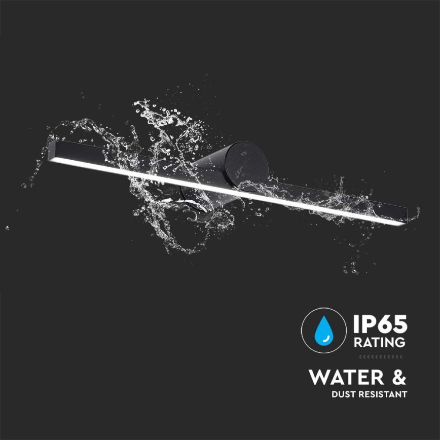 LED peeglivalgusti vannituppa LED/10W/230V 3000K IP65 must