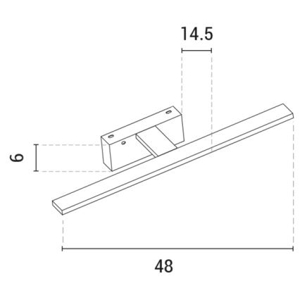 LED Peeglivalgustus LED/10W/230V 3000K läikiv kroom