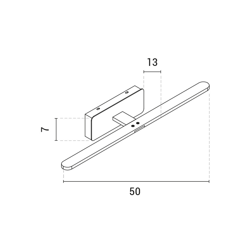 LED Peeglivalgustus LED/10W/230V 3000K satiin