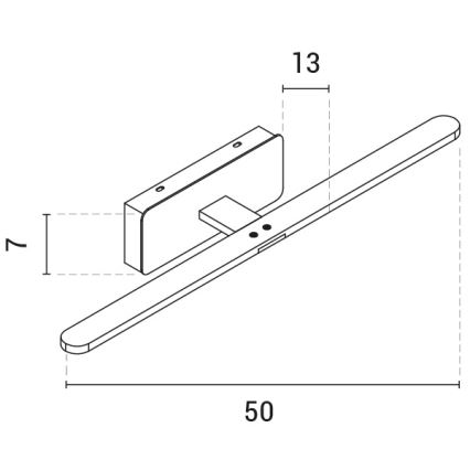 LED Peeglivalgustus LED/10W/230V 3000K satiin