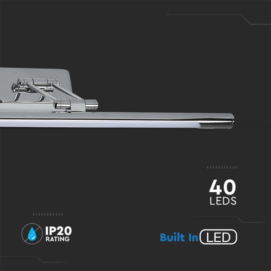LED Peeglivalgustus LED/9W/230V 3000K 50cm läikiv kroom