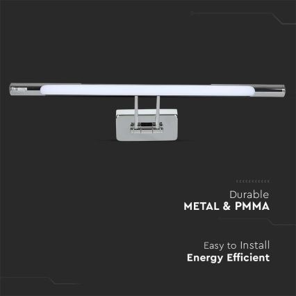 LED Peeglivalgustus LED/9W/230V 3000K 50cm läikiv kroom