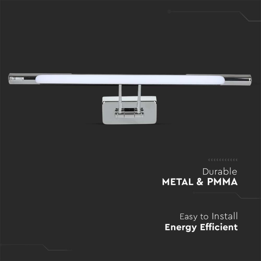LED Peeglivalgustus LED/9W/230V 3000K 50cm läikiv kroom