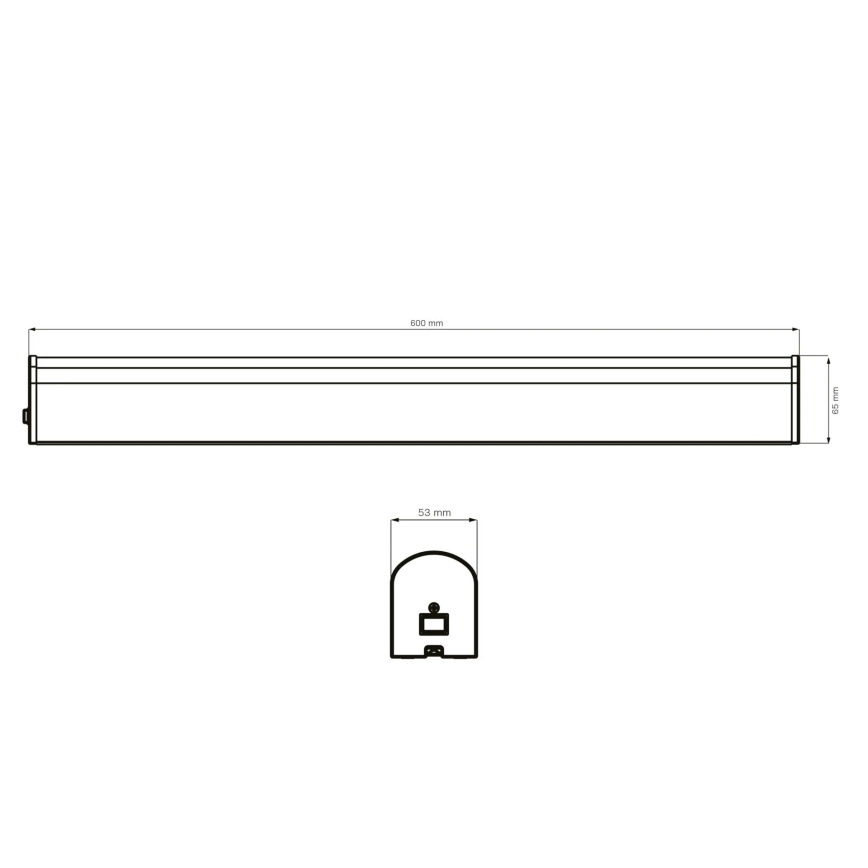 LED Peeglivalgustus vannituppa ALEX LED/15W/230V 4000K 60 cm IP44 must
