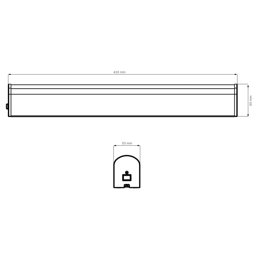 LED Peeglivalgustus vannituppa ALEX LED/8W/230V 4000K 41 cm IP44 must