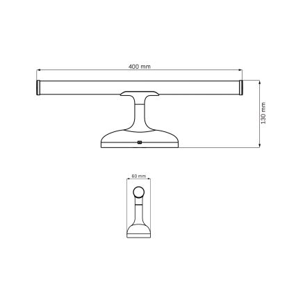LED Peeglivalgustus vannituppa ARMONA LED/6W/230V 4000K 40 cm IP44 läikiv kroom