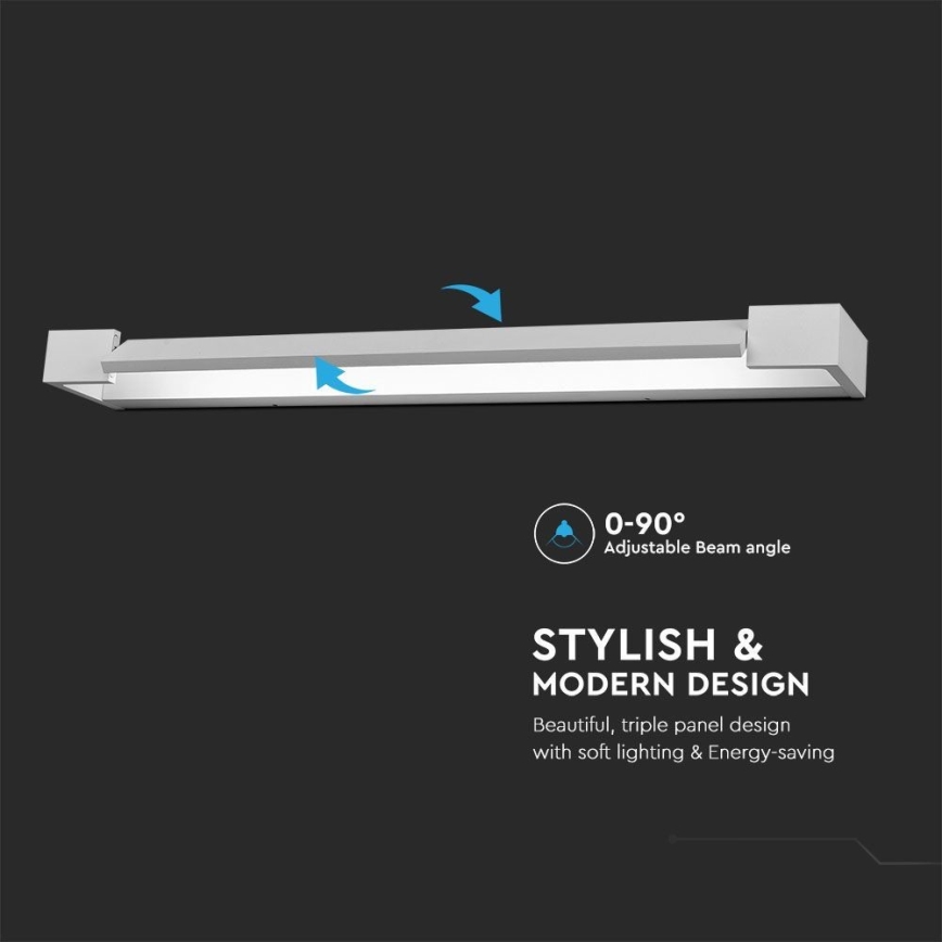 LED Peeglivalgustus vannituppa LED/16W/230V 3000K IP44 60 cm valge