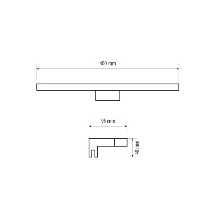 LED Peeglivalgustus vannituppa MIRROR LED/6W/230V 40 cm IP44 läikiv kroom