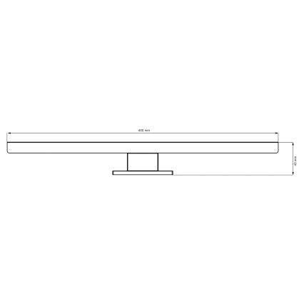 LED Peeglivalgustus vannituppa SAMOS LED/8W/230V 4000K 40 cm IP44 must