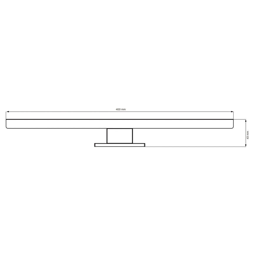 LED Peeglivalgustus vannituppa SAMOS LED/8W/230V 4000K 40 cm IP44 must