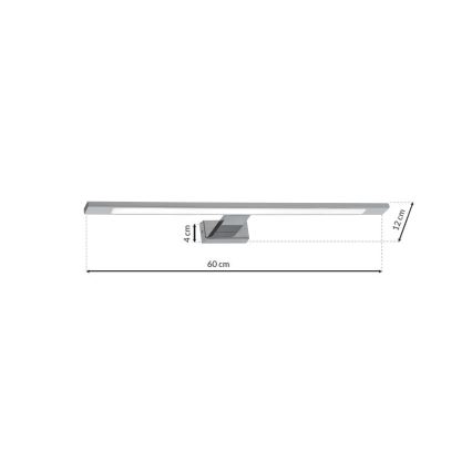 LED Peeglivalgustus vannituppa SHINE LED/12W/230V IP44 läikiv kroom